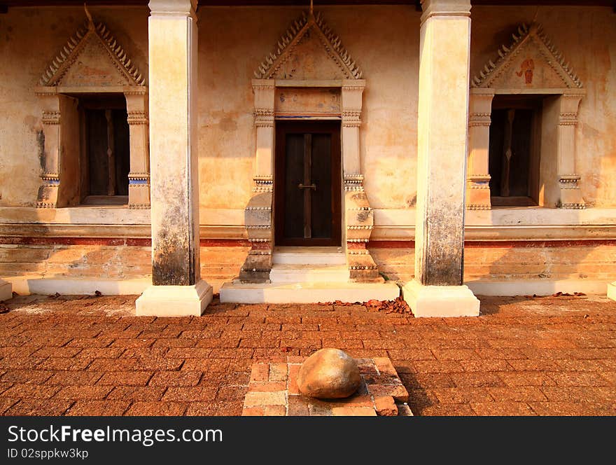 Doors and windows of the ancient temple. Doors and windows of the ancient temple