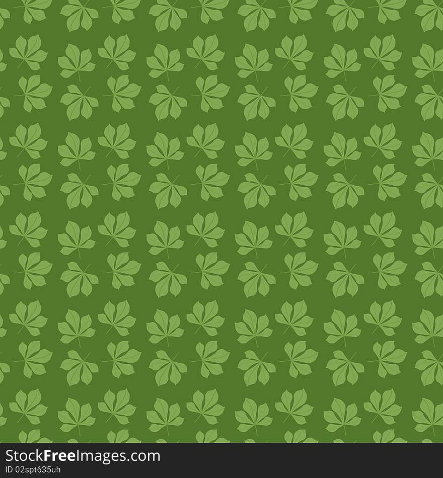 Seamless Background With Chestnut Leaves