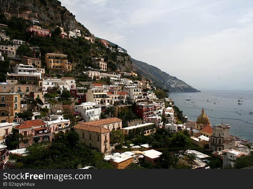 Positano town on the Amalfi coast,Campania,Italy