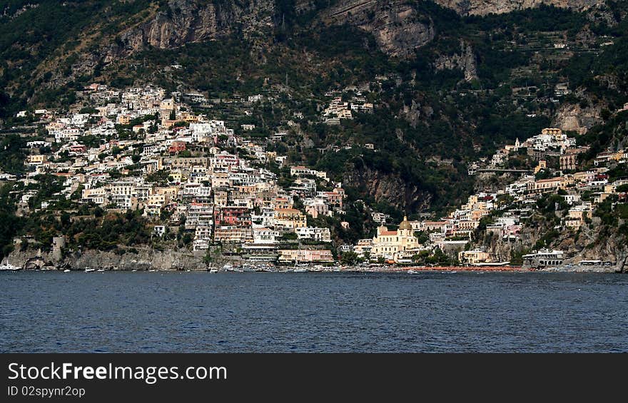 Positano town on the Amalfi coast,Campania,Italy