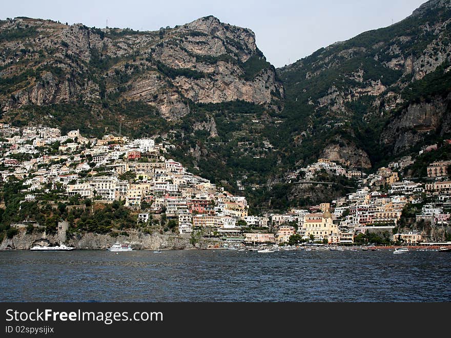 Positano town on the Amalfi coast,Campania,Italy