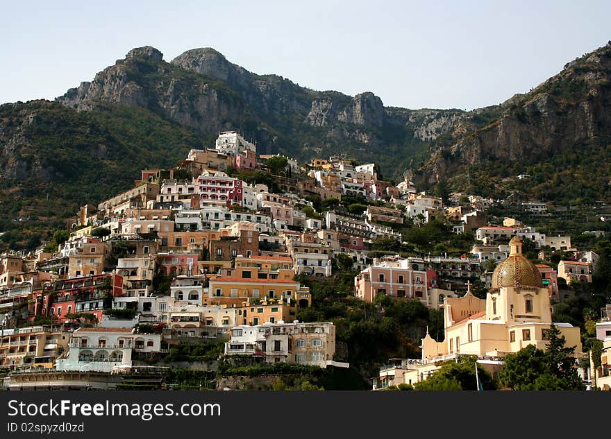 Positano town on the Amalfi coast,Campania,Italy