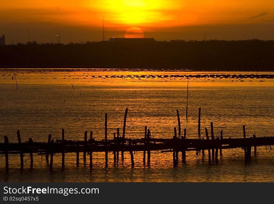 Chonburi beach. Fishing village east of Thailand. Chonburi beach. Fishing village east of Thailand.