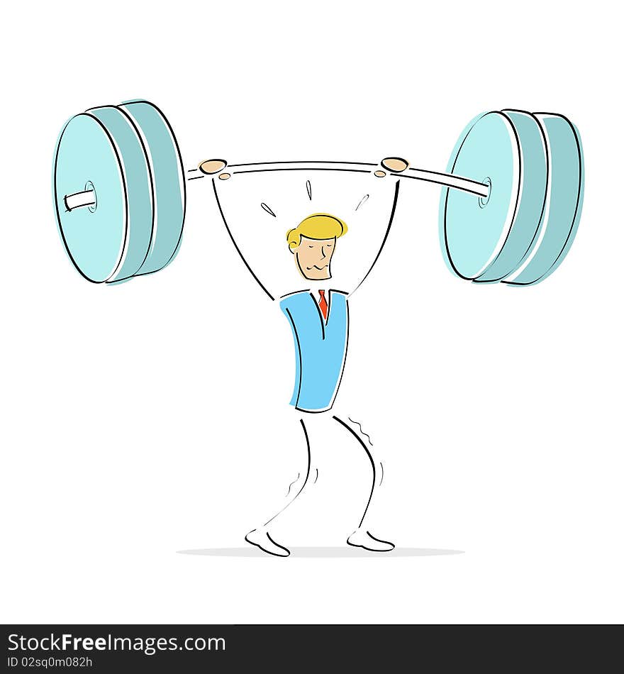 Man doing weight lifting