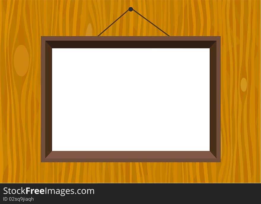 Frame on wooden wall pattern. Frame on wooden wall pattern