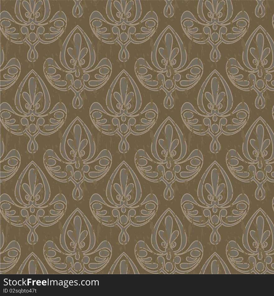 Old style wallpaper decoration seamless background. Old style wallpaper decoration seamless background