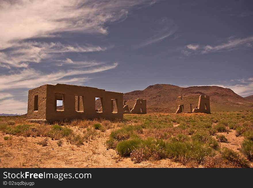 Old military fort ruins at Fort Churchill State Park outside of Reno. Old military fort ruins at Fort Churchill State Park outside of Reno