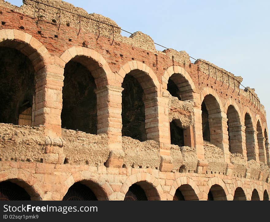 Roman amphitheater in Verona, Italy. Roman amphitheater in Verona, Italy.