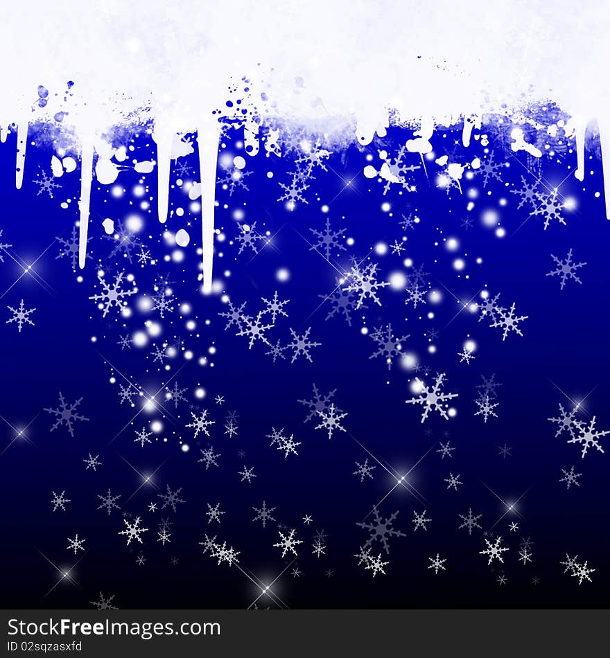 Beautiful background with nice snowflakes