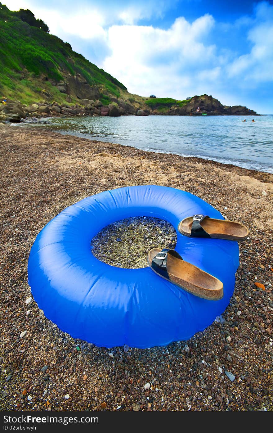 Buoy blue sea beach