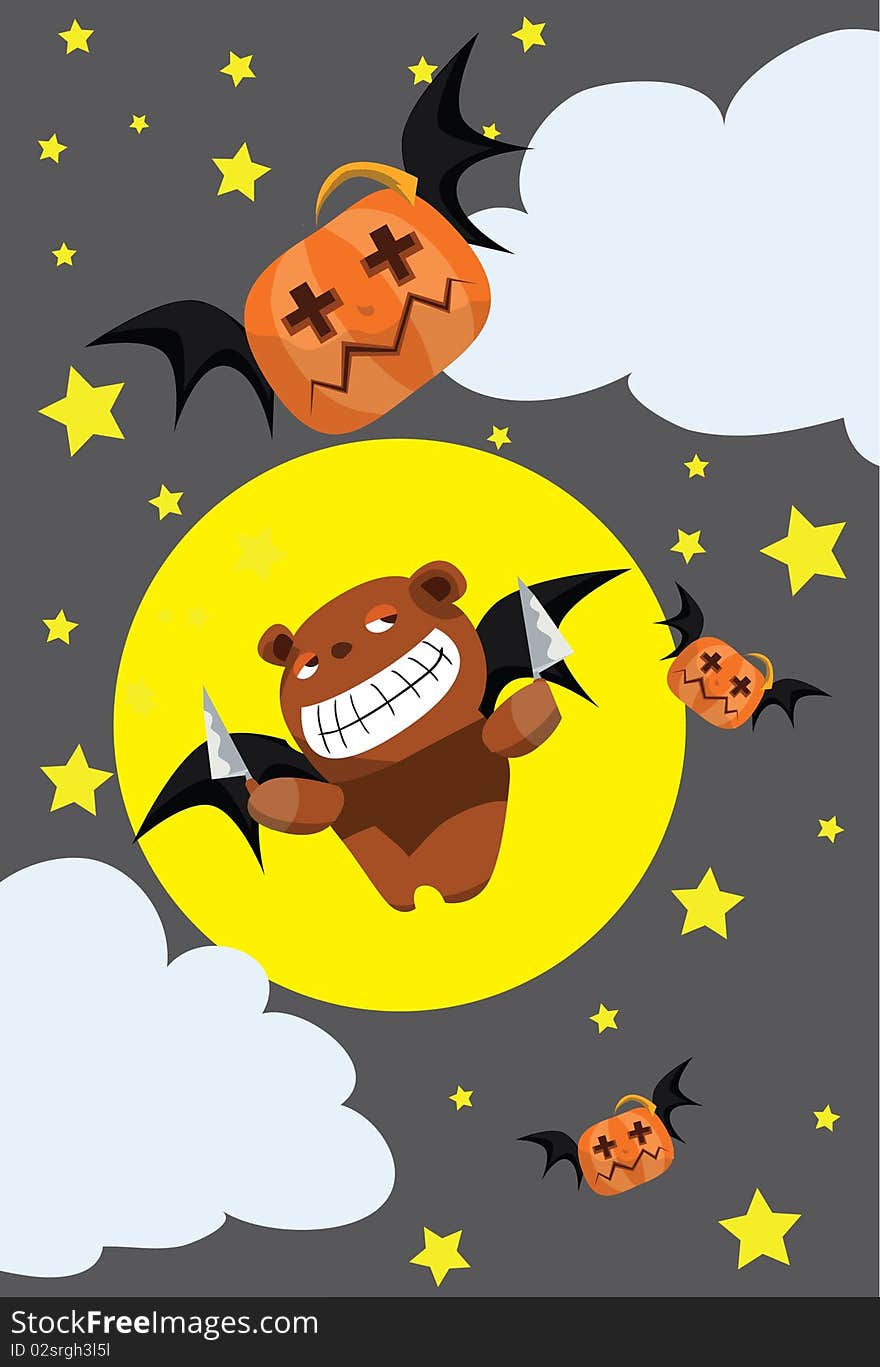 The Bear Bat And Pumpkin Bat