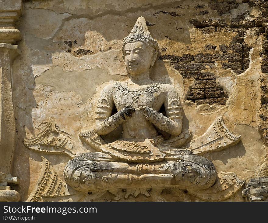 Goddess In Wat Chedi Chet Yot