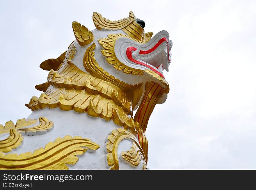 Molded figure of lion thailand