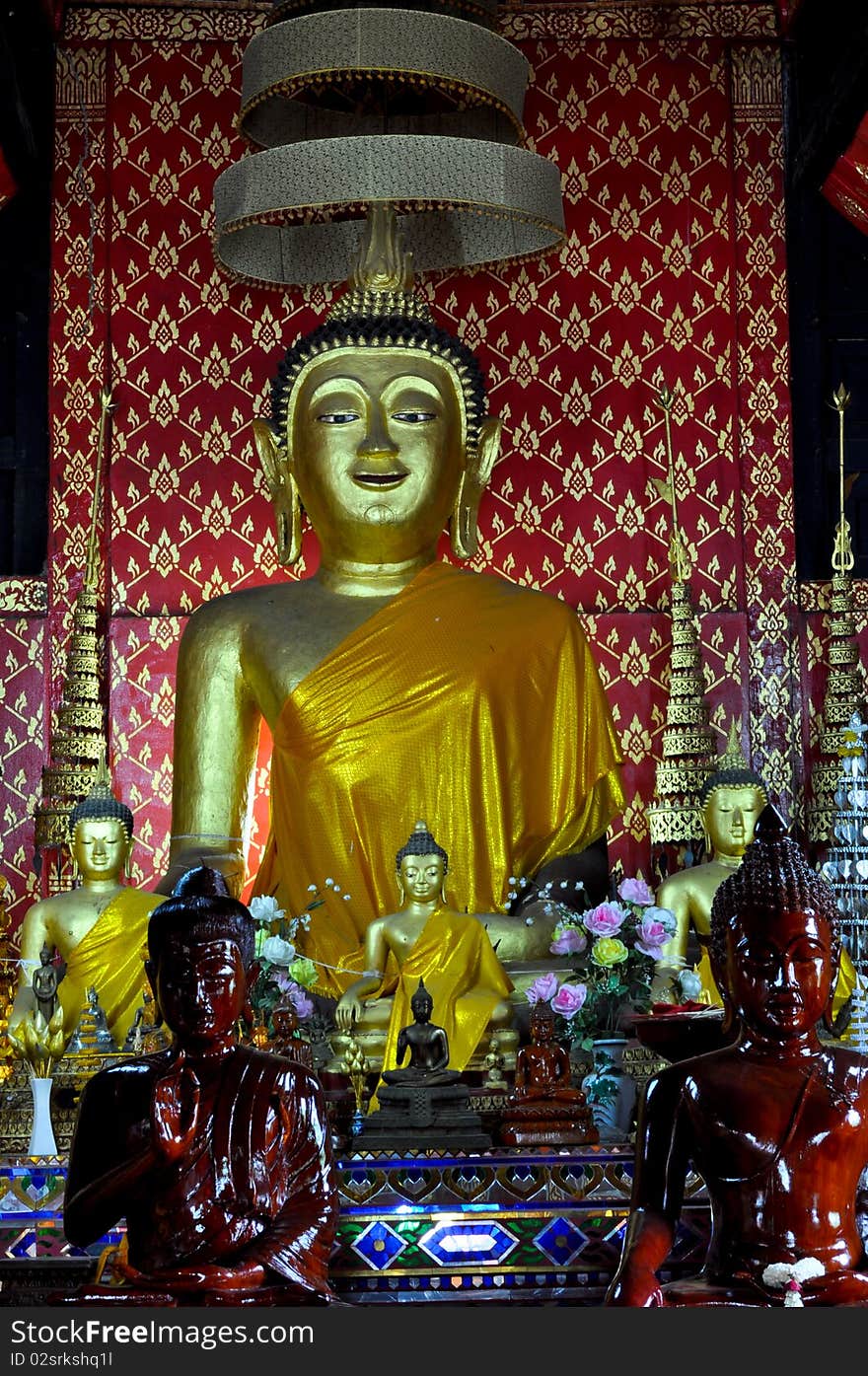 Old image of Buddha in thailand