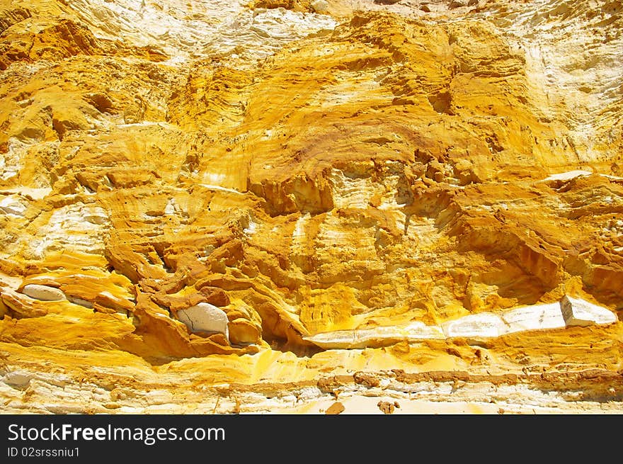 Sand rock with sandstones in the sun. Sand rock with sandstones in the sun