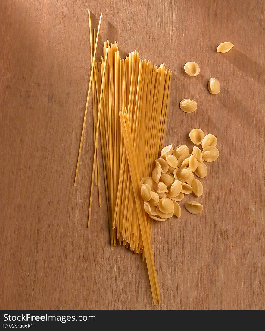 Pasta raw uncooked