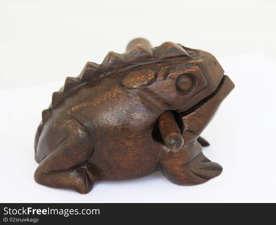 Wooden african frog