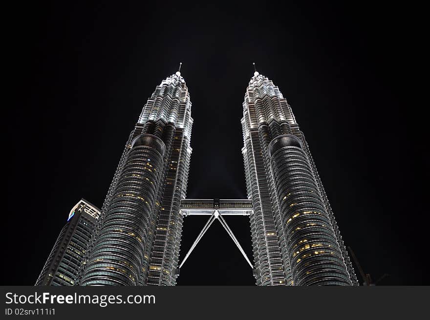 Twin Towers KL At Night