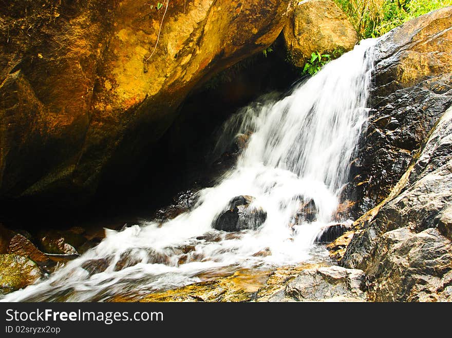 Waterfall South in chompon thailand. Waterfall South in chompon thailand