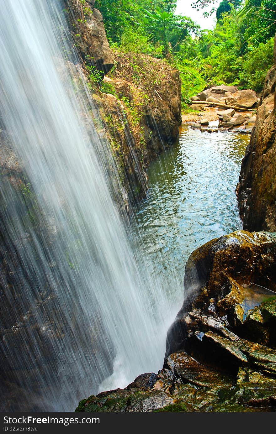 Waterfall at chompon South in thailand. Waterfall at chompon South in thailand