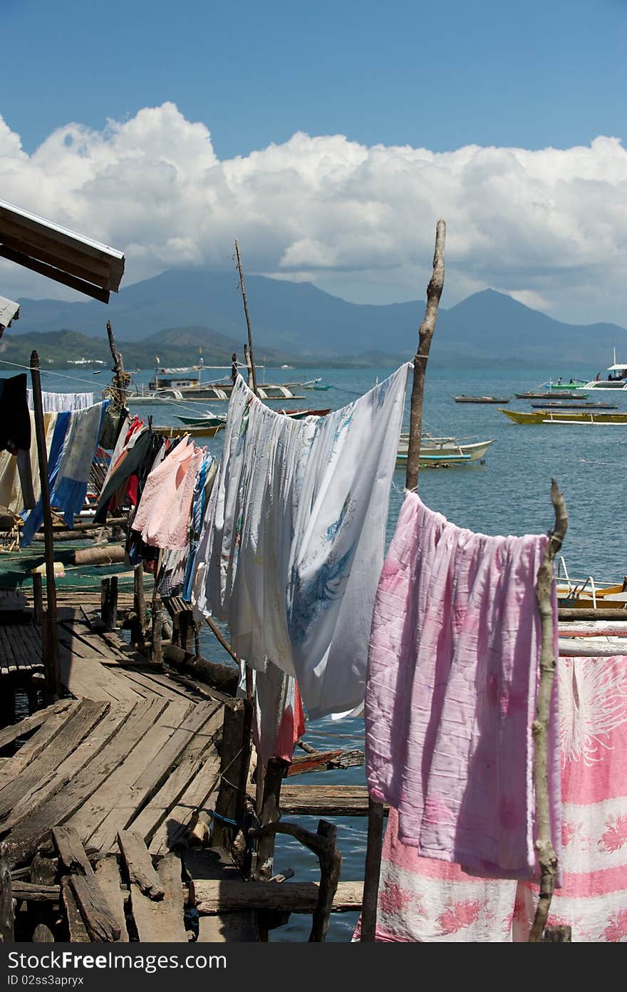 Known as the last frontier of the Philippines, Palawan Island is fabled for treasure, pirates in the many hundreds of islands around it. People live a simple life and this shot shows the home of a fisherman and his family living off the sea.