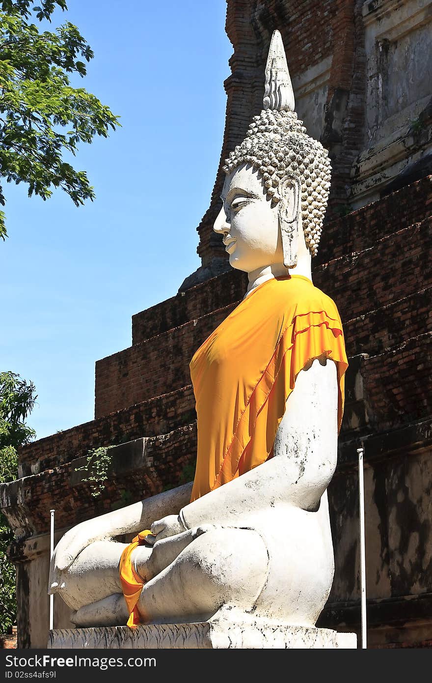 Wat yai chaimongkol ayuthaya, center of thailand. Wat yai chaimongkol ayuthaya, center of thailand