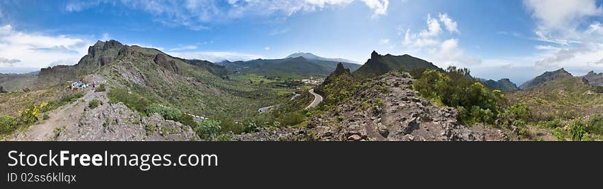 View from Cherfe panoramic viewpoint, Tenerife Island