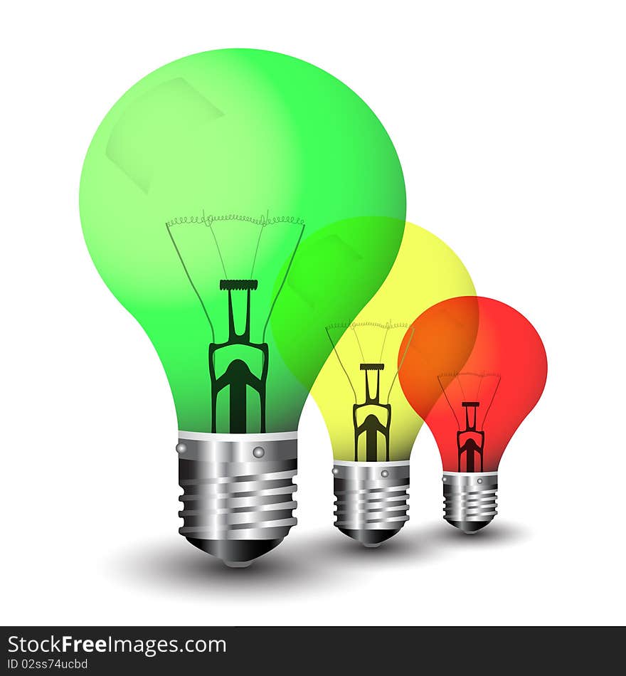 Colored Light Bulbs In Multitude