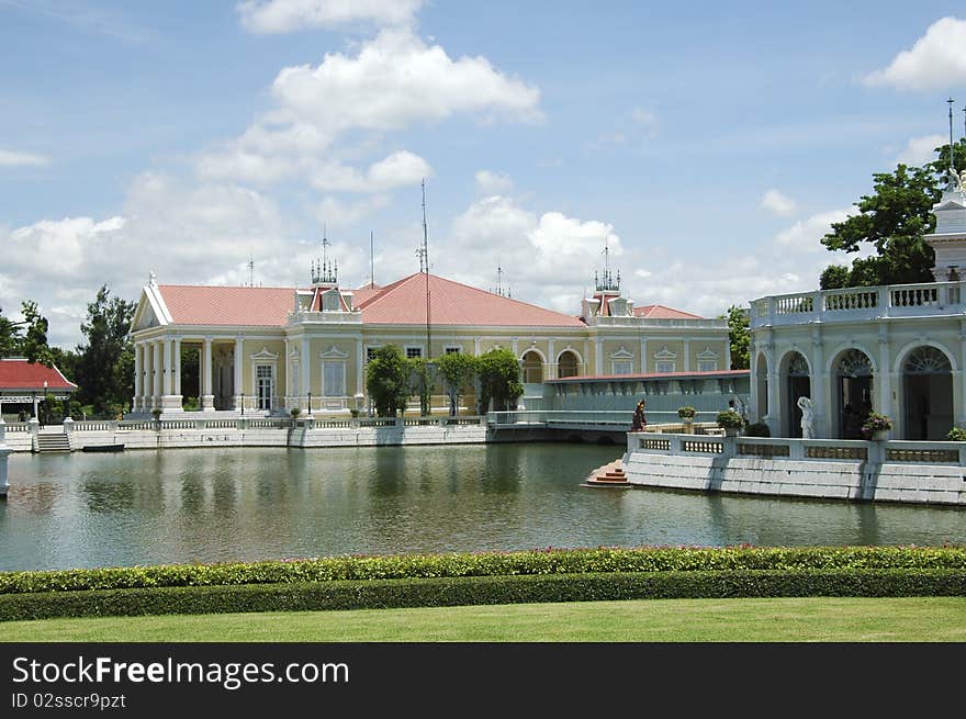 Building has a traditional elegant white  outstanding. Building has a traditional elegant white  outstanding.