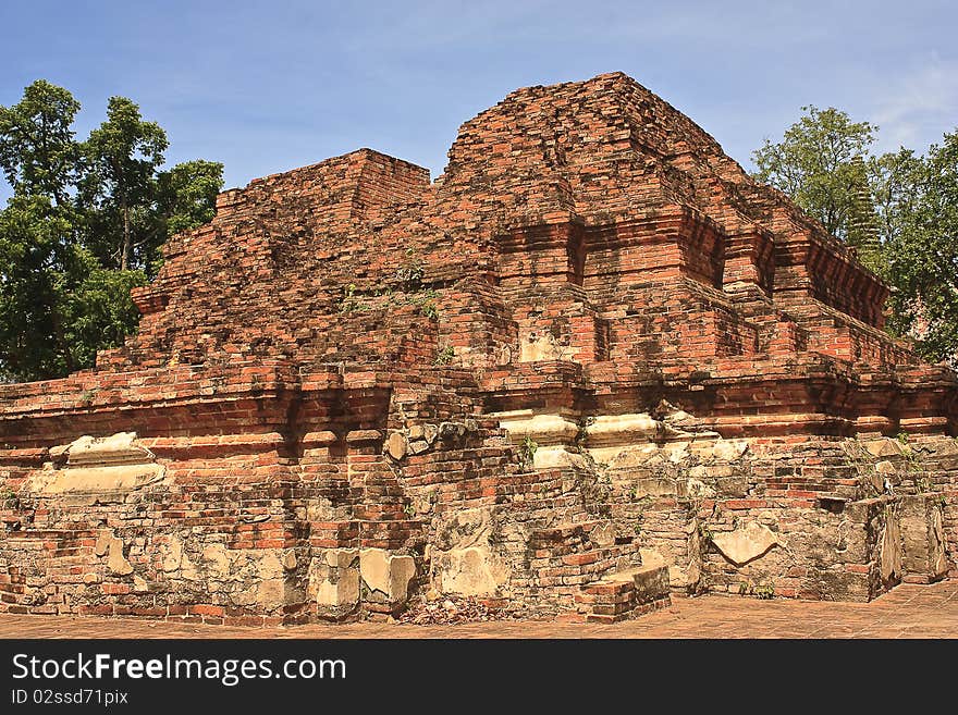 Old temple ayuthaya of in thailand. Old temple ayuthaya of in thailand