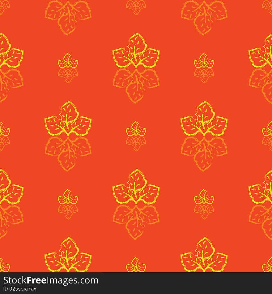 Jointless background with autumn leaves for a decoration. Jointless background with autumn leaves for a decoration