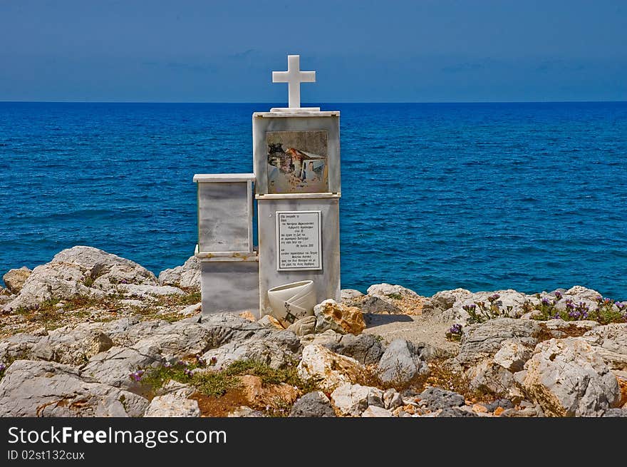 Cross at Cretan Shore