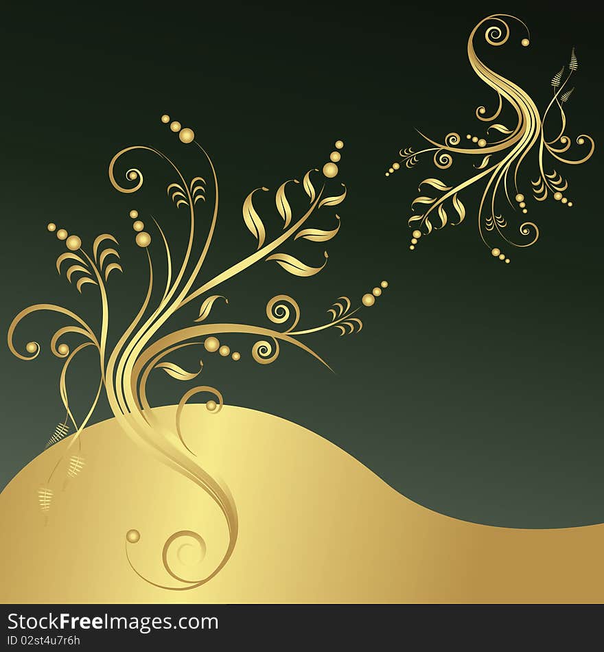 abstract  floral background for your text