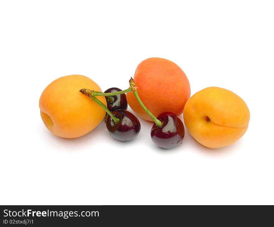 Apricots And Cherries.