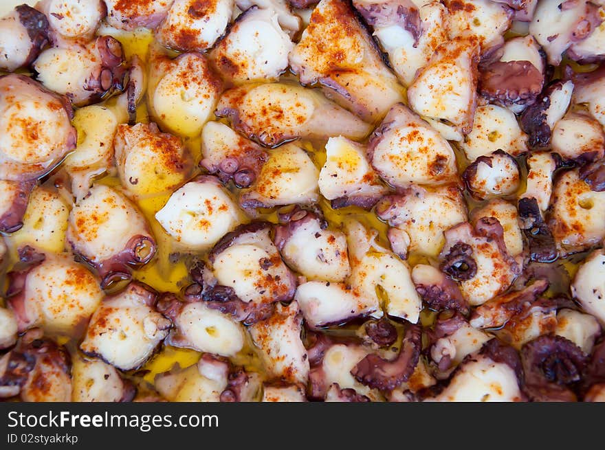 Dish of Galician octopus