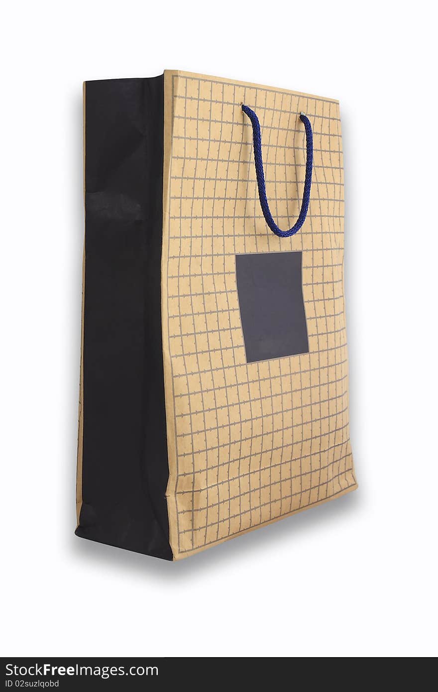 Front of Brown Crumpled paper Bag form the market