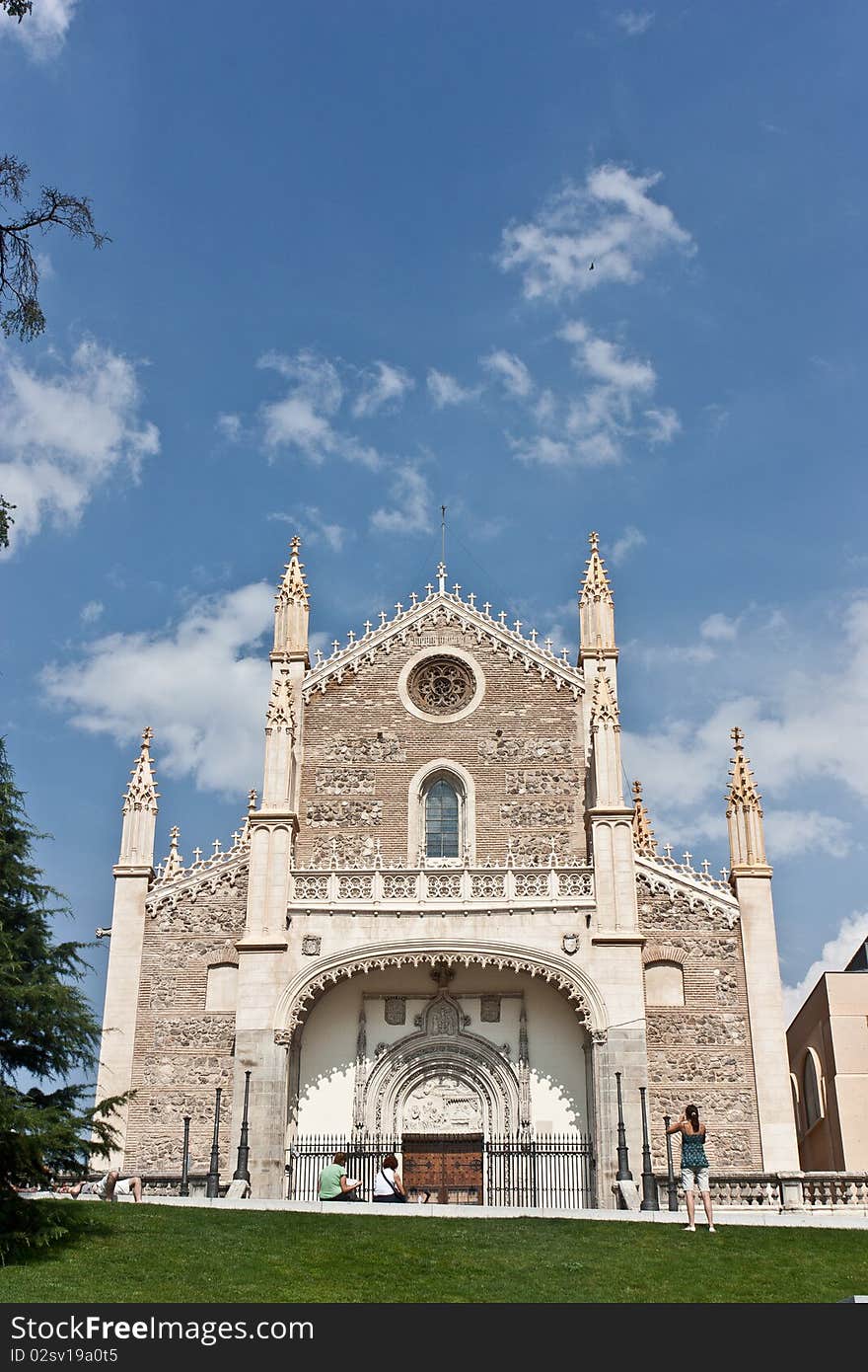 Iglesia de Los Jeronimos, near the museum of Prado in Madrid, Spain.