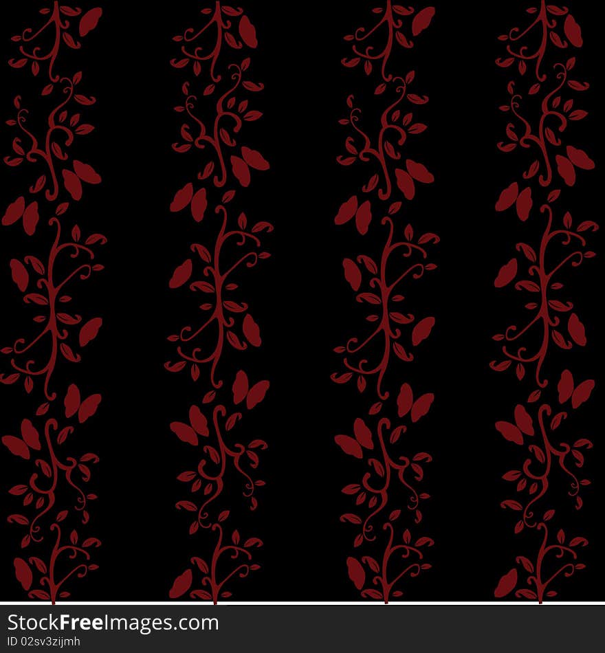 Floral Red Background