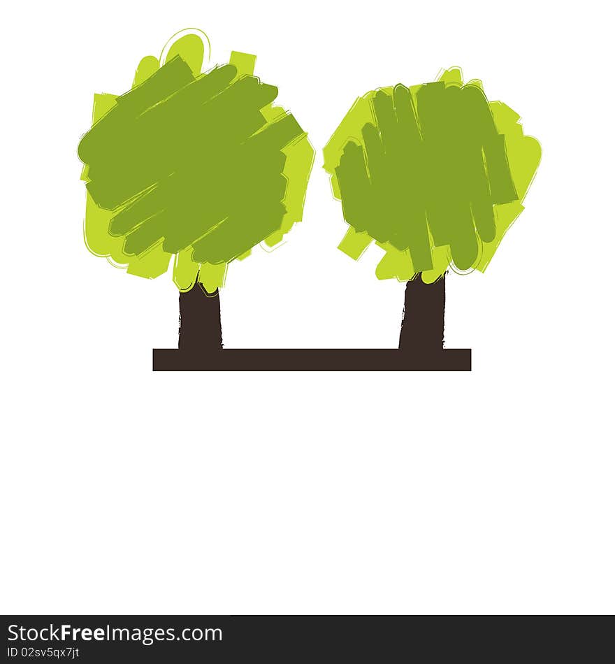 Colorful Tree. Vector Illustration