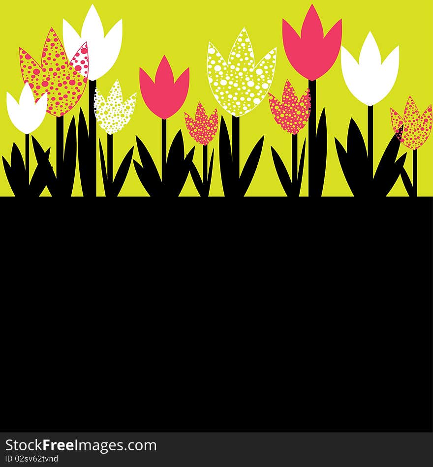 Colorful Flowers. Vector illustration