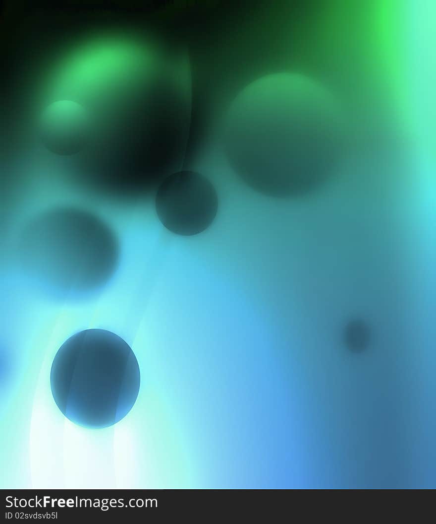 Abstract blur background with blue circles