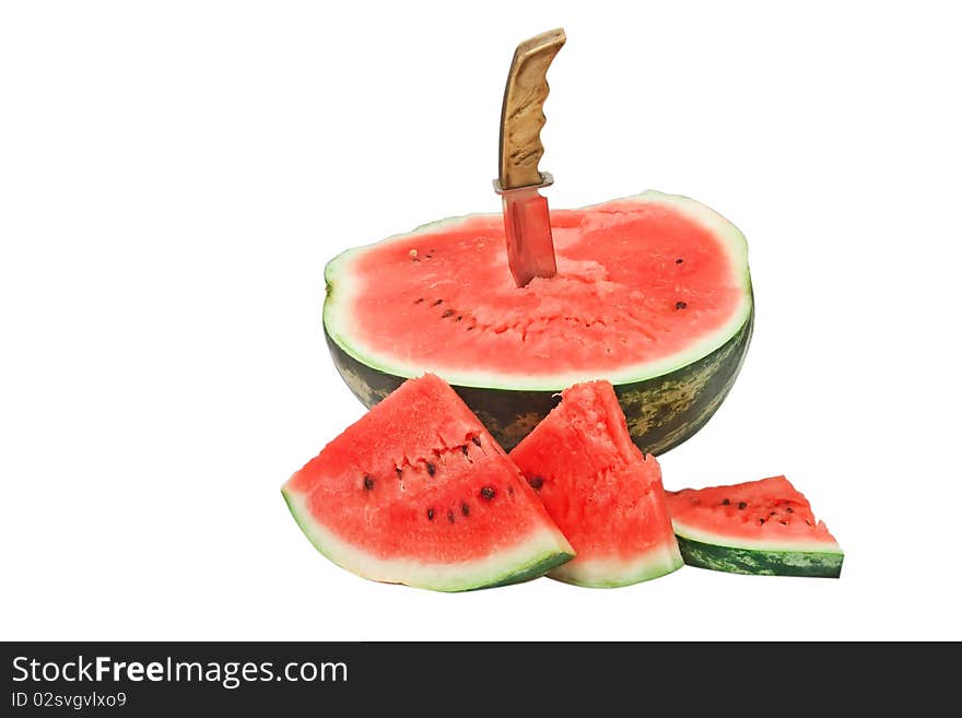 Fresh Watermelon Isolated On White Background