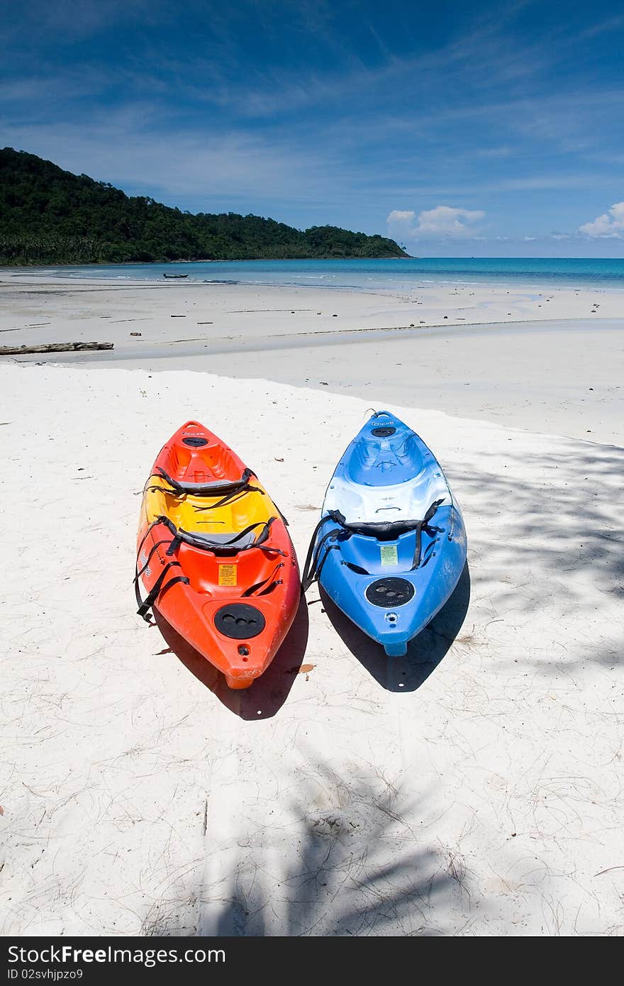 Two Boats on White Beach