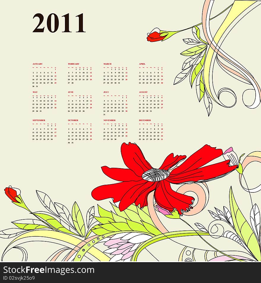 Template For Calendar 2011