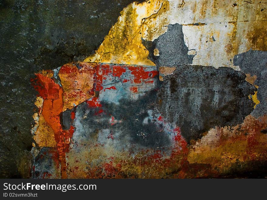 Closeup of an old wall on Madeira, Portugal. Closeup of an old wall on Madeira, Portugal.