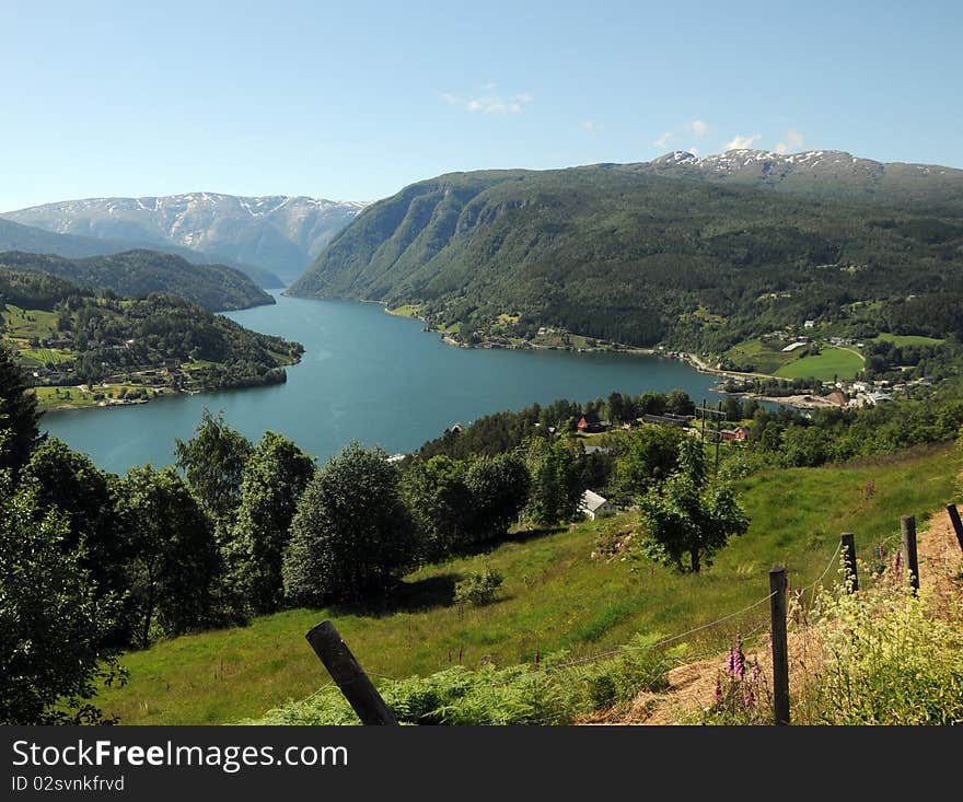 View over Hardangerfjord, Norway