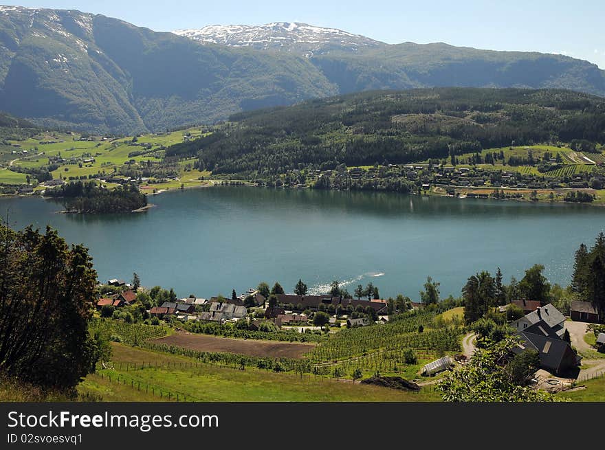 View over Hardangerfjord, Norway