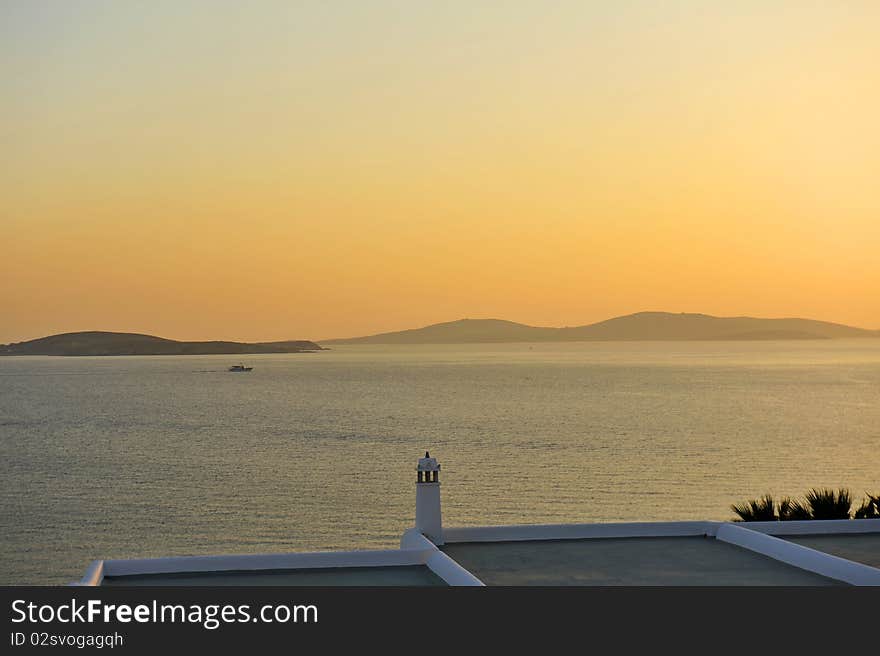 Sunset in Mykonos