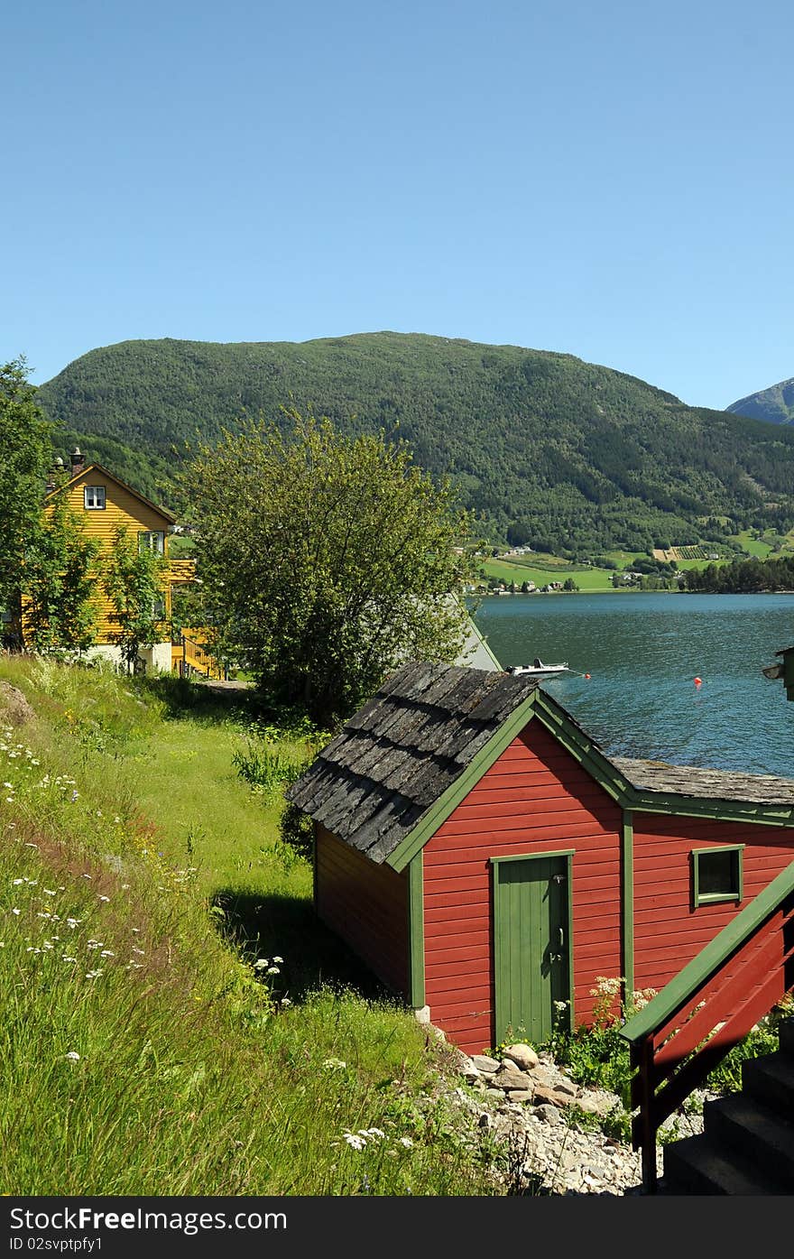 House beside Hardangerfjord, Norway