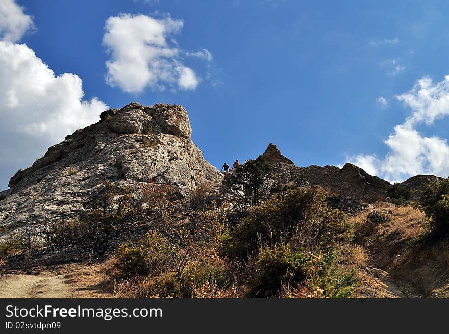 Rock In The Crimean Mountains On Ukraine